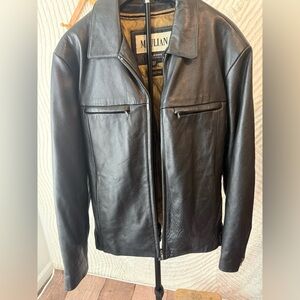 Vintage Wilsons Leather Black Leather Zip up Biker Bomber Jacket